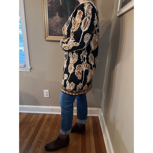 NWT Vertigo Paris Cardigan Floral Intarsia Sweater Women’s Small BOHO Cottage - Picture 9 of 11